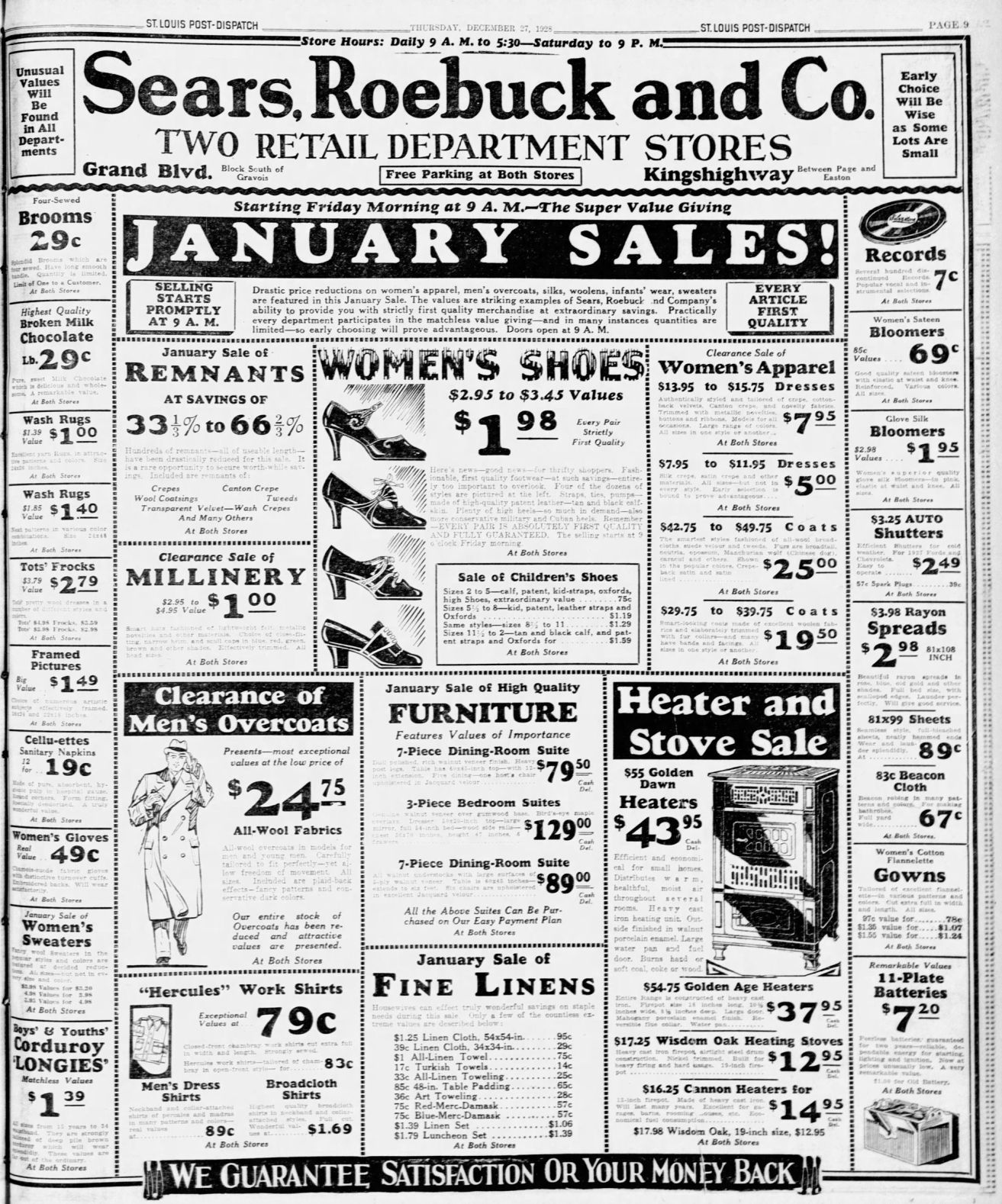 Sears: 1928 advertisement